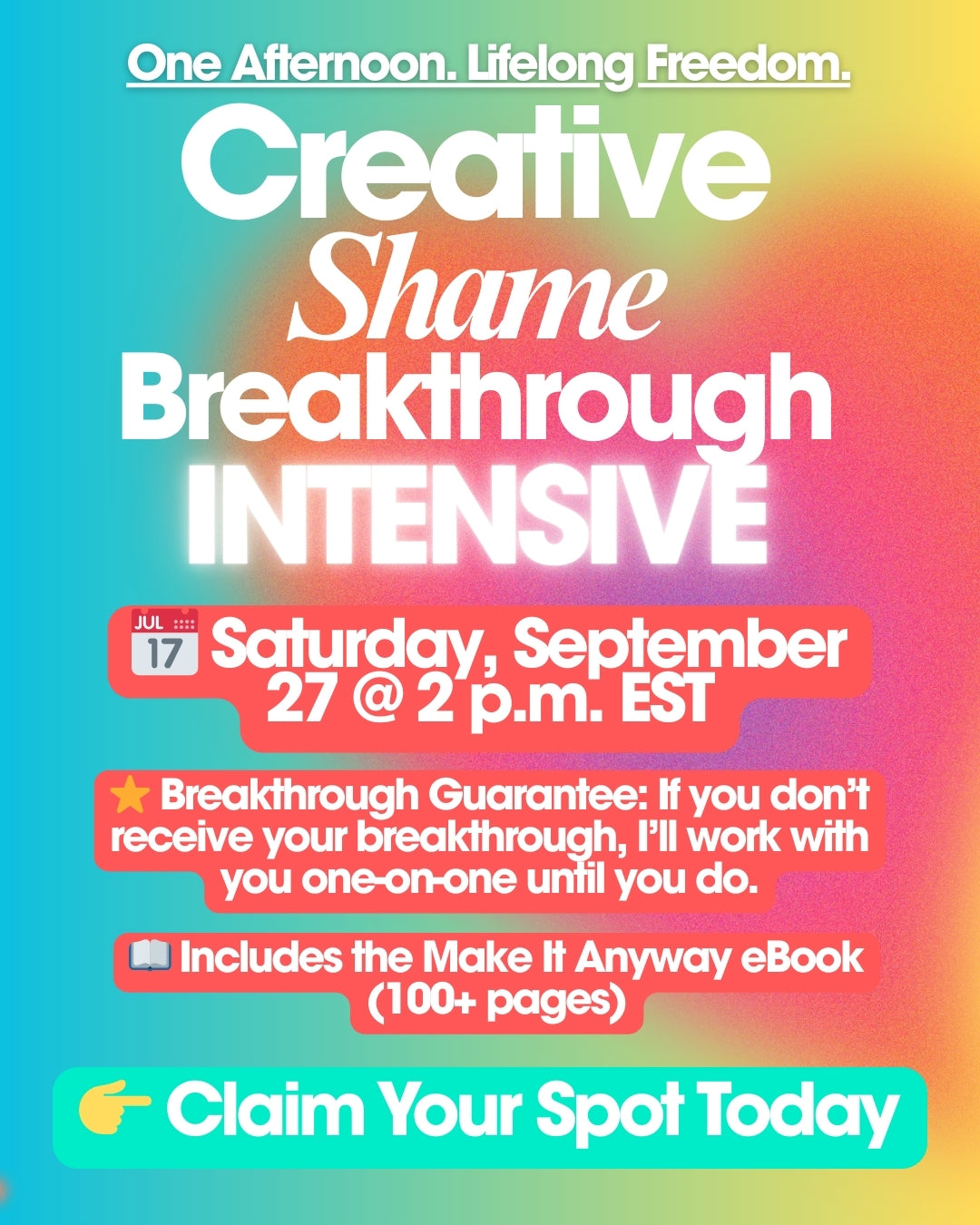 ✨ The Creative Shame Breakthrough Intensive ✨